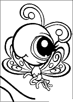 coloriage petshop papillon